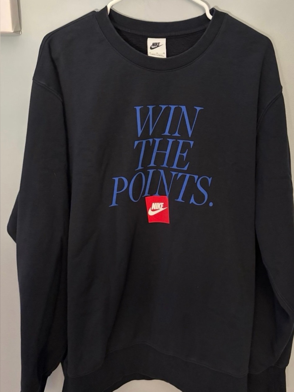 Nike Sportswear Win The Points Basketball Crewneck Sweatshirt Black XL Like New